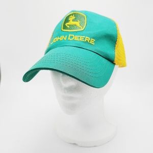 John Deere Trucker Cap Hat Yellow Mesh